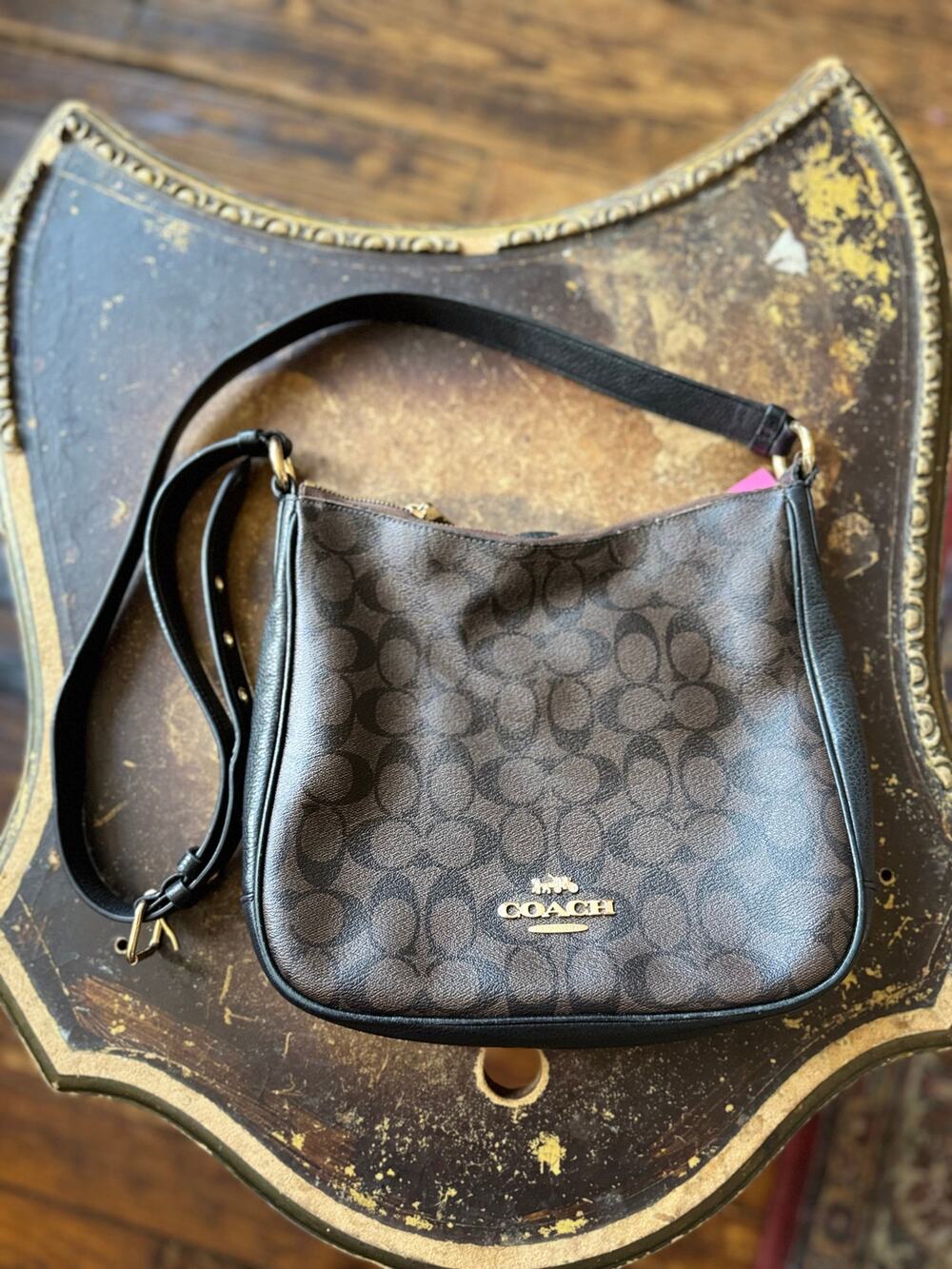 Coach Ellie File Bag in Signature Canvas Bag